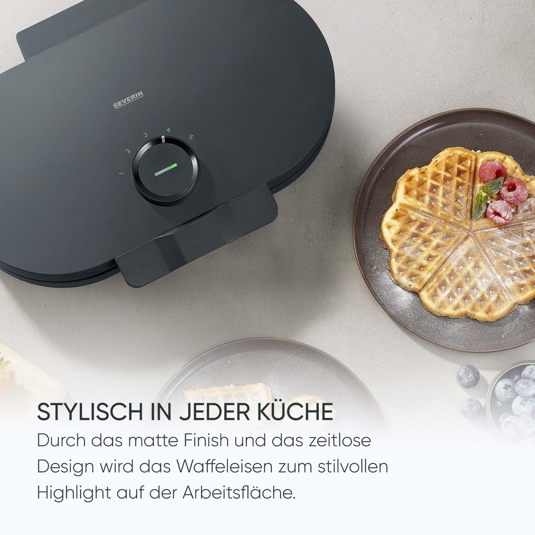 Doppelwaffeleisen Herzform PFAS-frei 1200 Watt mit Kabelaufwicklung - Bild 3