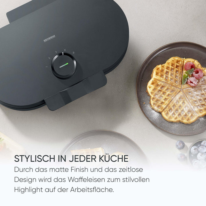 Doppelwaffeleisen Herzform PFAS-frei 1200 Watt mit Kabelaufwicklung - Bild 3
