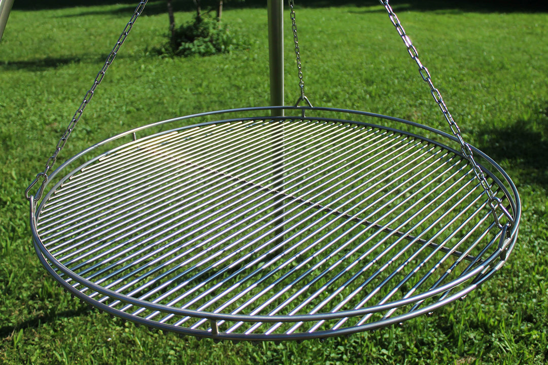Grillrost Rund Edelstahl Ø 60 cm mit Reling für Schwenkgrill - Bild 7