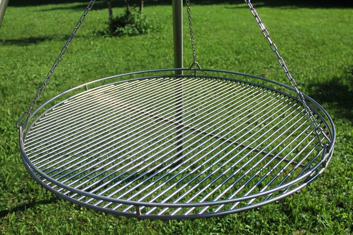 Grillrost Rund Edelstahl Ø 60 cm mit Reling für Schwenkgrill - Bild 7