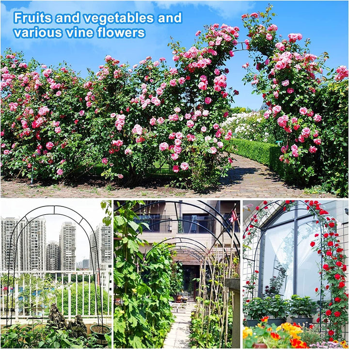 Rosenbogen Garten Stahl pulverbeschichtet 240x140x38 cm 3er-Set - Bild 7