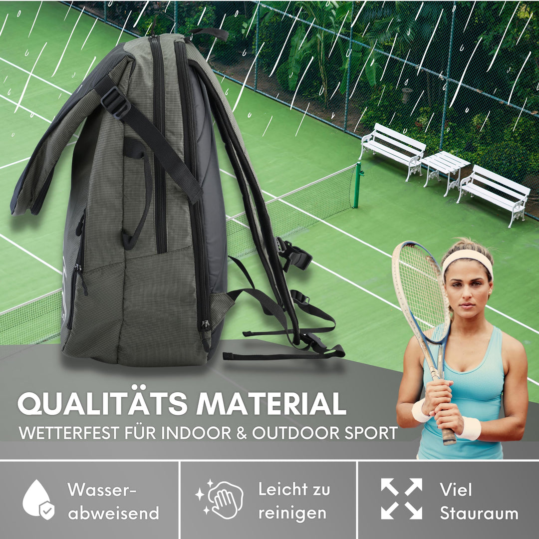 Tennisrucksack mit Schlägerfach und Schuhfach für Damen und Herren - Bild 4
