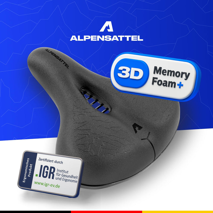 Fahrradsattel Ergonomisch 3D Memory Foam Komfort+ Unisex - Bild 2