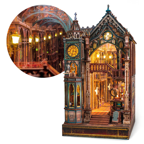 Book Nook 3D Holzpuzzle mit LED Unendliche Bibliothek 315 Teile