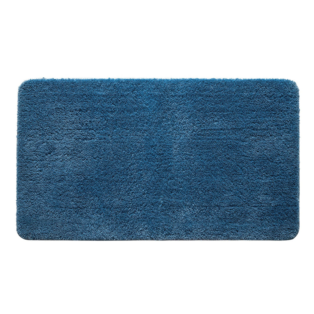 Badematte rutschfest Mikrofaser waschbar Blau 70x120 cm