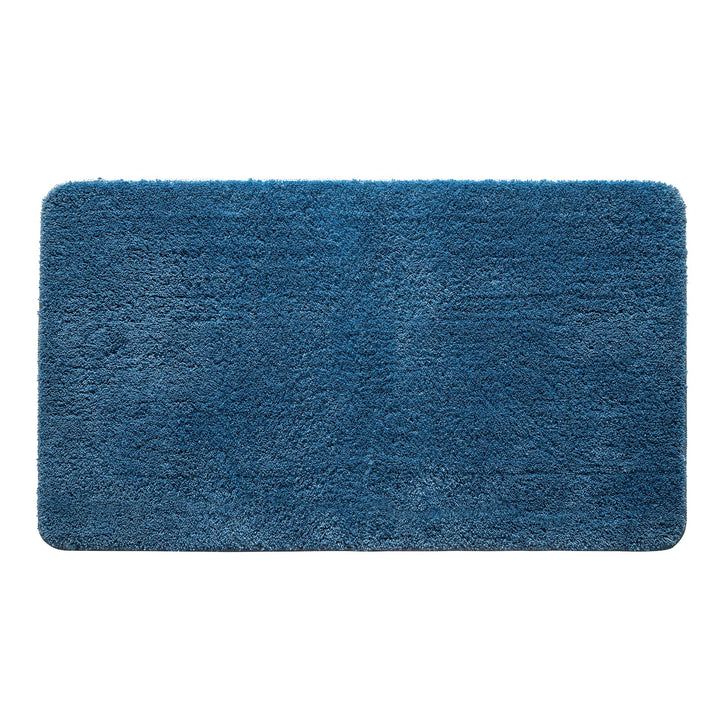 Badematte rutschfest Mikrofaser waschbar Blau 70x120 cm