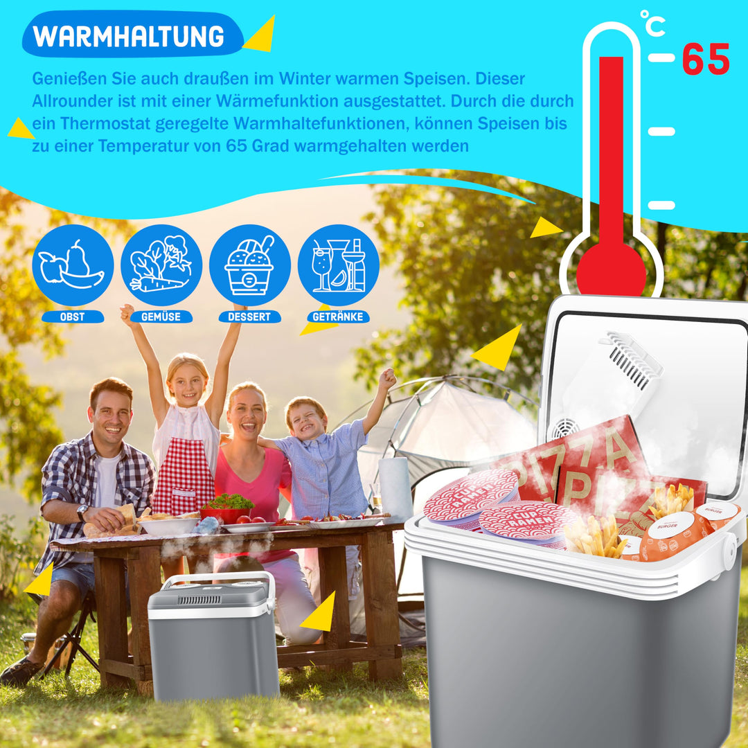 Kühlbox elektrisch 32 L Kühlen &amp; Wärmen 12V/230V ECO-Modus - Bild 6