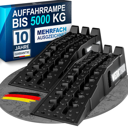 Auffahrrampe PKW 2er Set HDPE bis 5 Tonnen Tragkraft