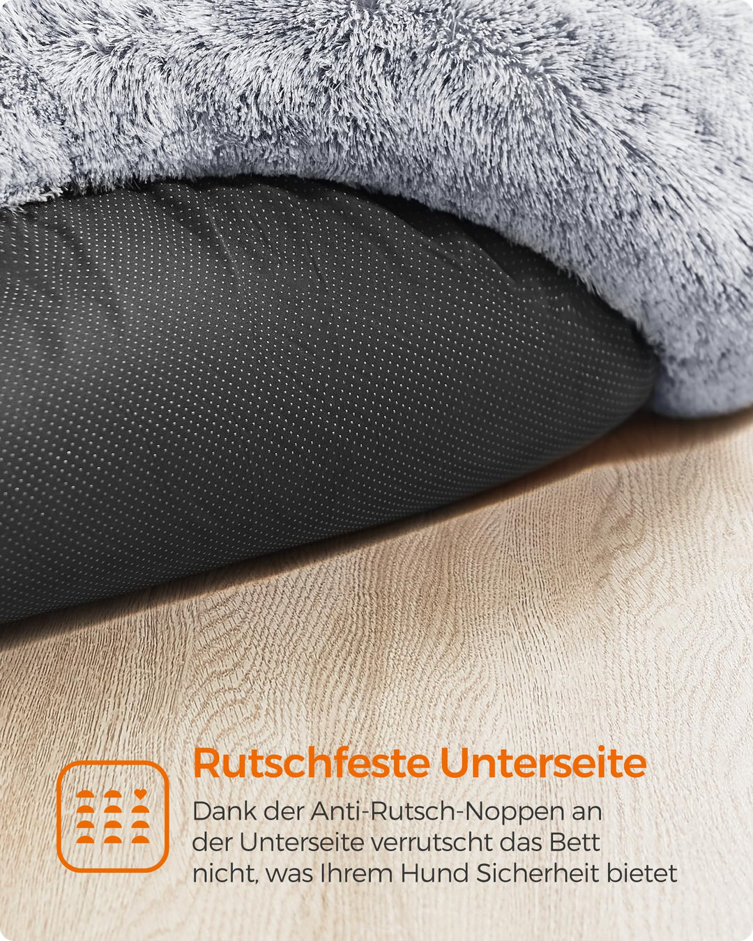 Hundebett Donut Plüsch 80 cm waschbar für Hunde bis 20 kg - Bild 7