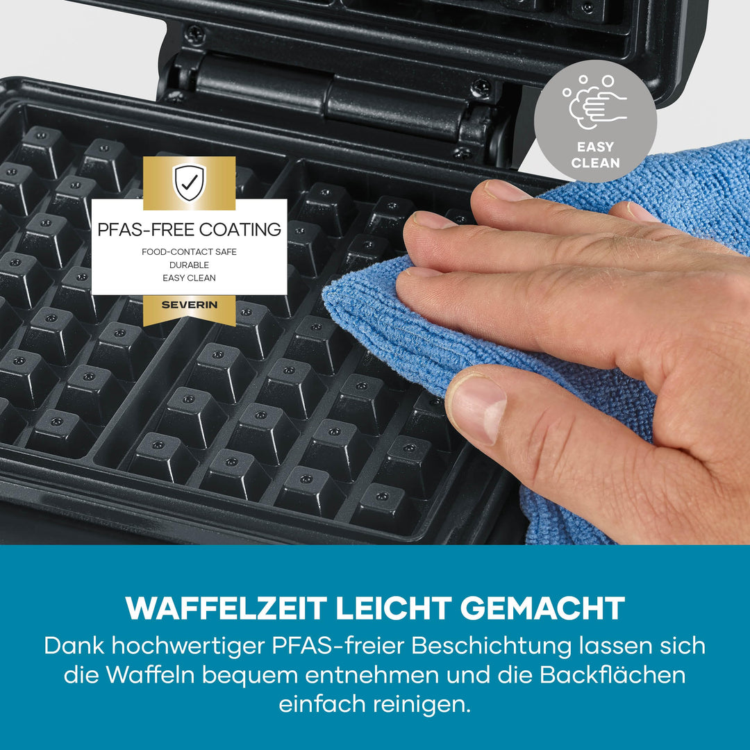 Waffeleisen belgische Waffeln Keramik PFAS-frei 1600 Watt - Bild 10