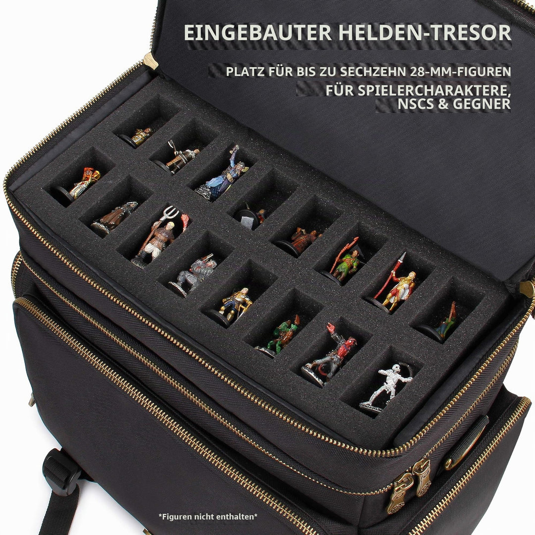RPG-Tasche für Tabletop mit Figurenfach, Würfeltasche, 4–8 Bücher - Bild 4