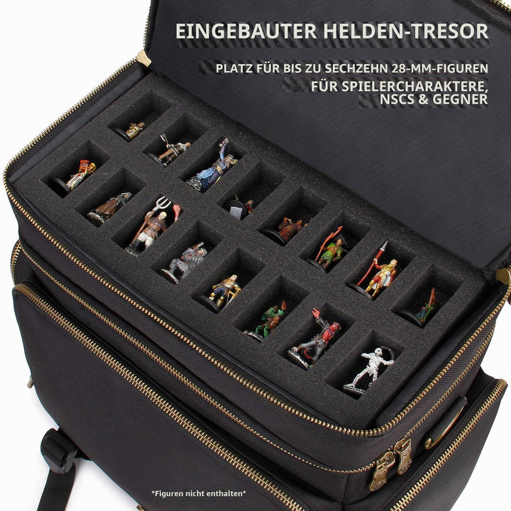 RPG-Tasche für Tabletop mit Figurenfach, Würfeltasche, 4–8 Bücher - Bild 4