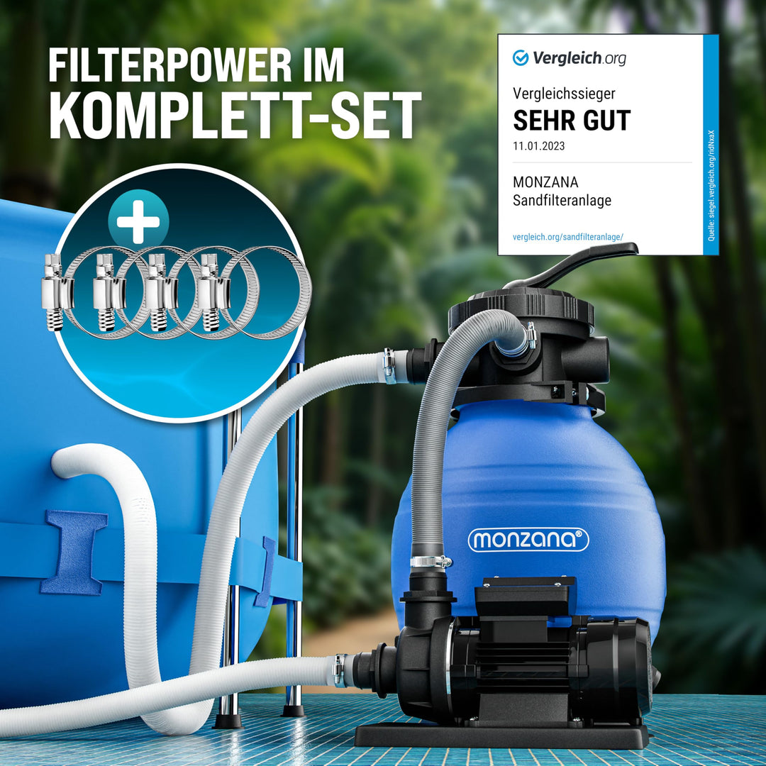 Sandfilteranlage 10.200 L/h für Pools bis 35.000 L 400 W - Bild 3