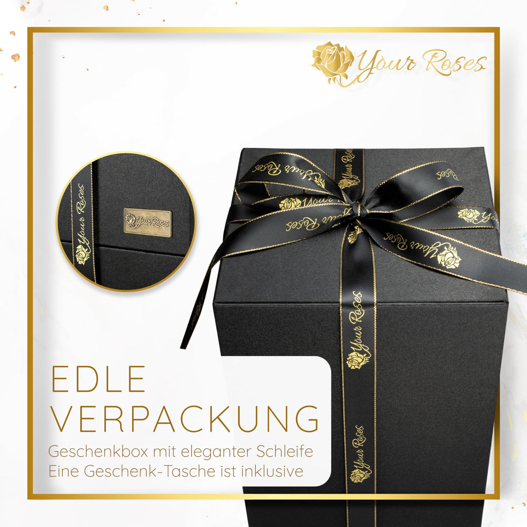 Echte Rose im Glas mit Geschenkbox Rot – Romantisches Geschenk - Bild 4