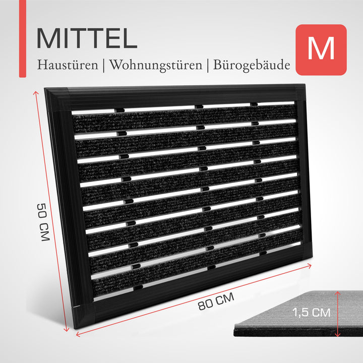 Fussabtreter Aussen Aluminium 50x80 cm anthrazit wetterfest - Bild 2
