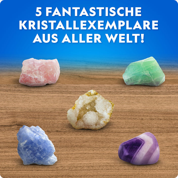 Kristallzucht-Set Kinder 6 Farben mit Leuchtständer &amp; Edelsteinproben - Bild 4