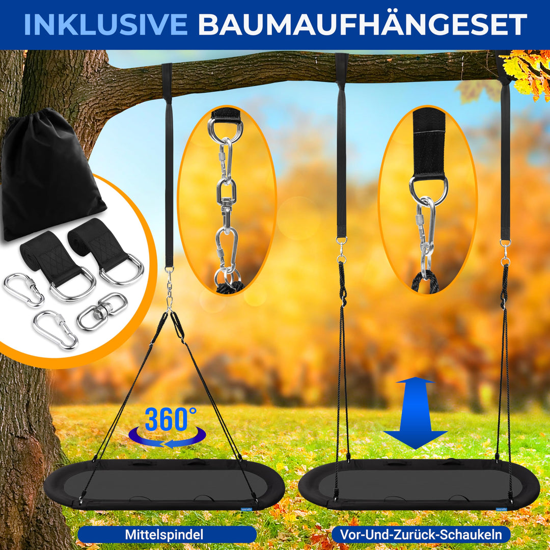 Nestschaukel oval 170 cm für 3 Personen bis 317 kg, 360°-Drehung - Bild 3