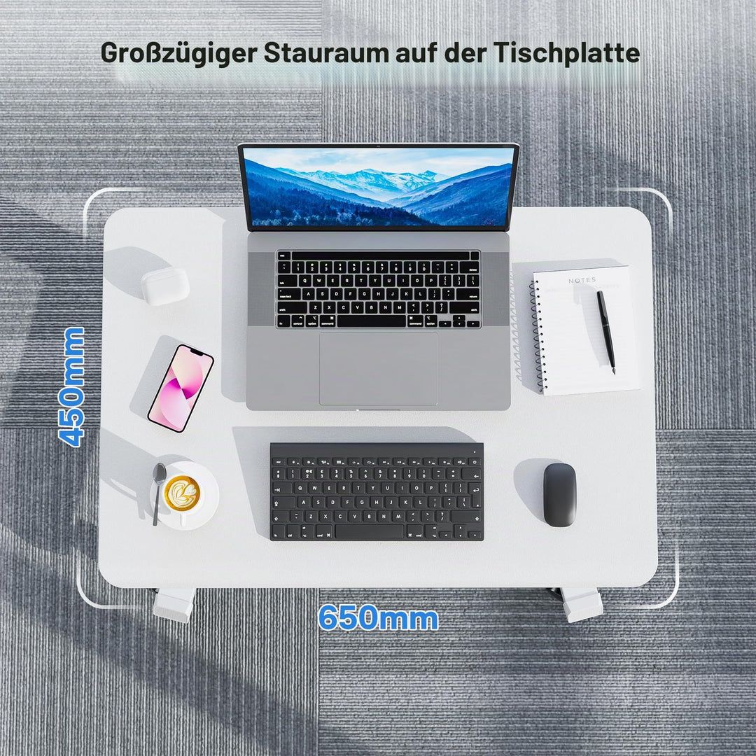 Mobiler Stehtisch höhenverstellbar 65x45cm mit Rollen bis 15kg - Bild 4