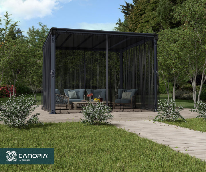 Mosquito-Netz Pavillon Palermo 3000/3600 Grau 360x217 cm - Bild 5