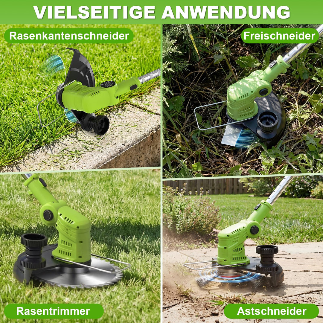 Akku-Rasentrimmer 4-in-1 mit 2 Akkus 21V LCD-Anzeige 24000 U/min - Bild 6