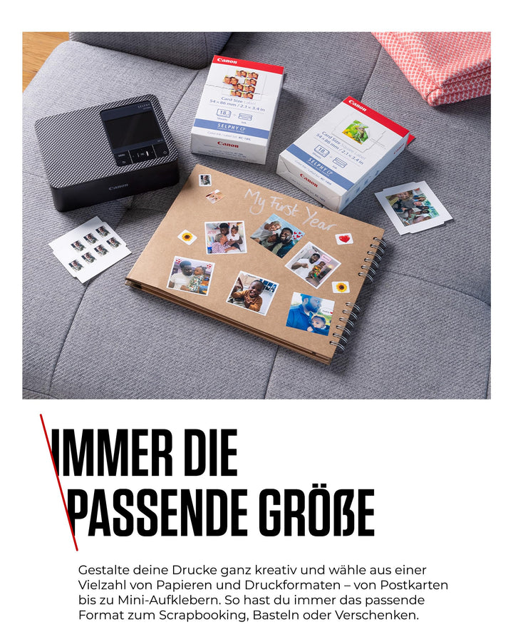 Fotodrucker WLAN Thermosublimation Postkartenformat mit 54 Blatt Papier - Bild 6