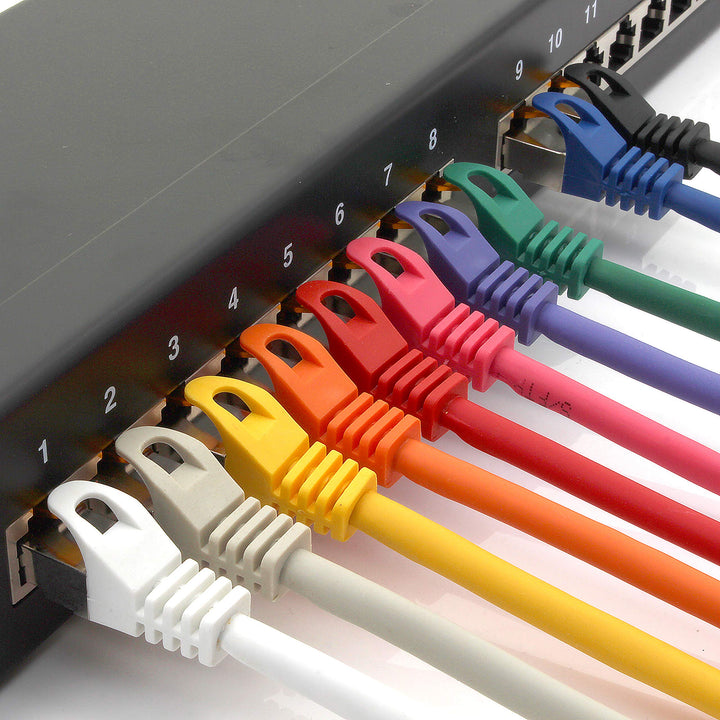 Netzwerkkabel CAT7 10m Weiss RJ45 10 Gbit/s 5er-Set - Bild 5