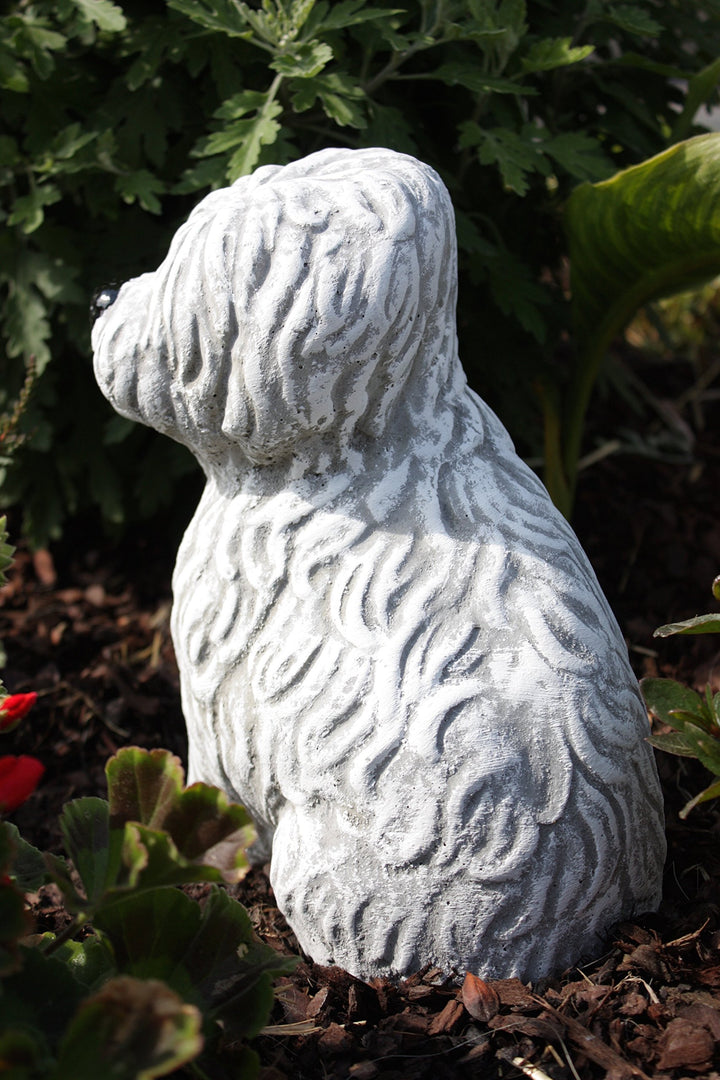 Gartenfigur Bobtail Hund Steinguss frostfest bis -30°C, 27 cm - Bild 5