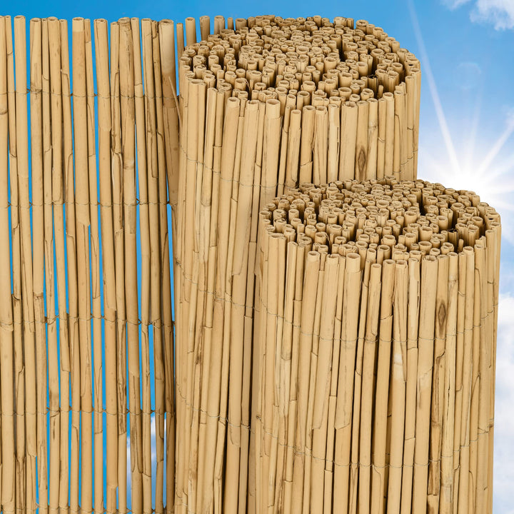 Schilfmatte Sichtschutz 100% Schilf Indoor Outdoor Natur