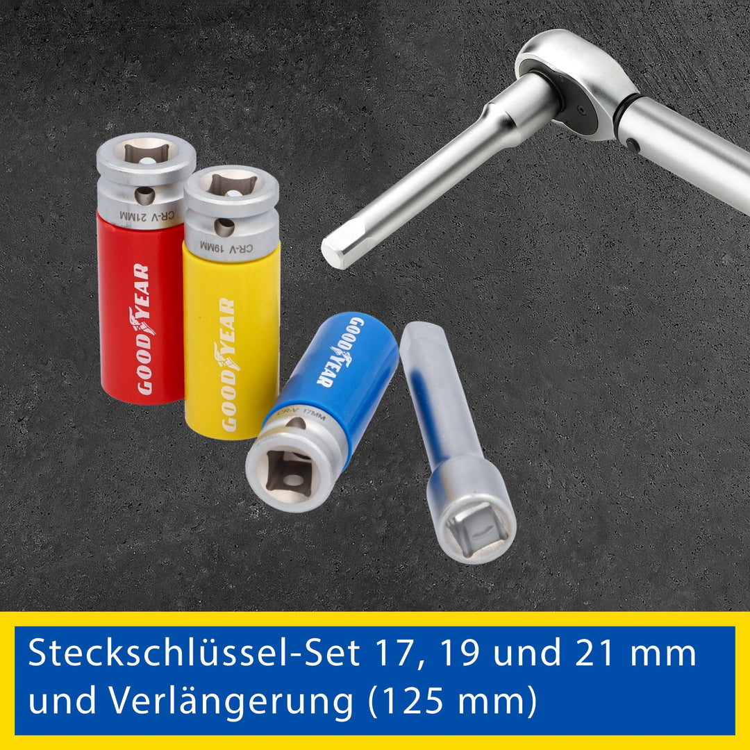 Radwechsel-Set 11-teilig mit Drehmomentschlüssel und Steckschlüssel-Set - Bild 8
