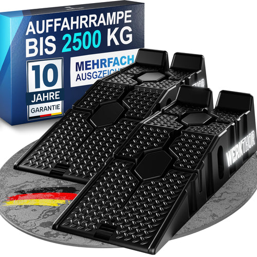 Auffahrrampe PKW 2er Set HDPE bis 2,5 Tonnen für Werkstatt