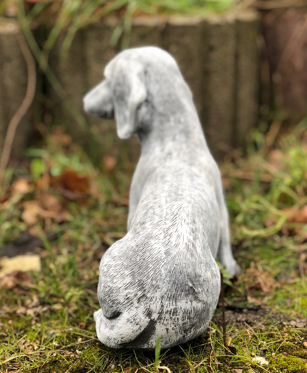 Dackel Gartenfigur Steinguss frostfest bis -30°C handgefertigt - Bild 6