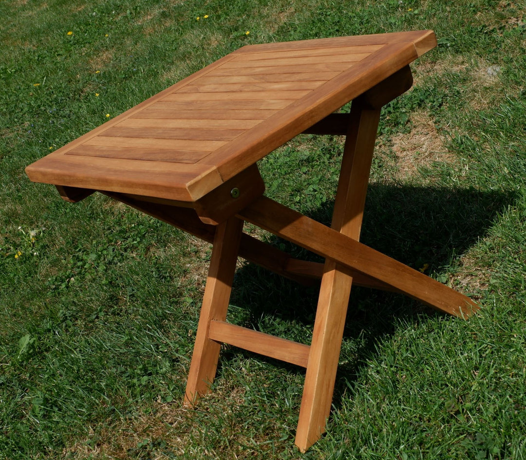 Klapptisch Teak Holz 45x45 cm Garten Beistelltisch klappbar - Bild 5