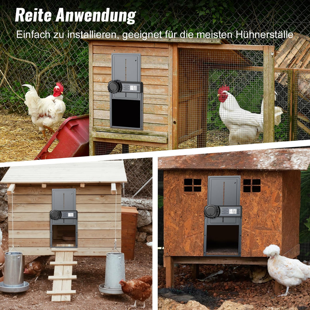Automatische Hühnerklappe Aluminium mit Timer und Einklemmschutz - Bild 8