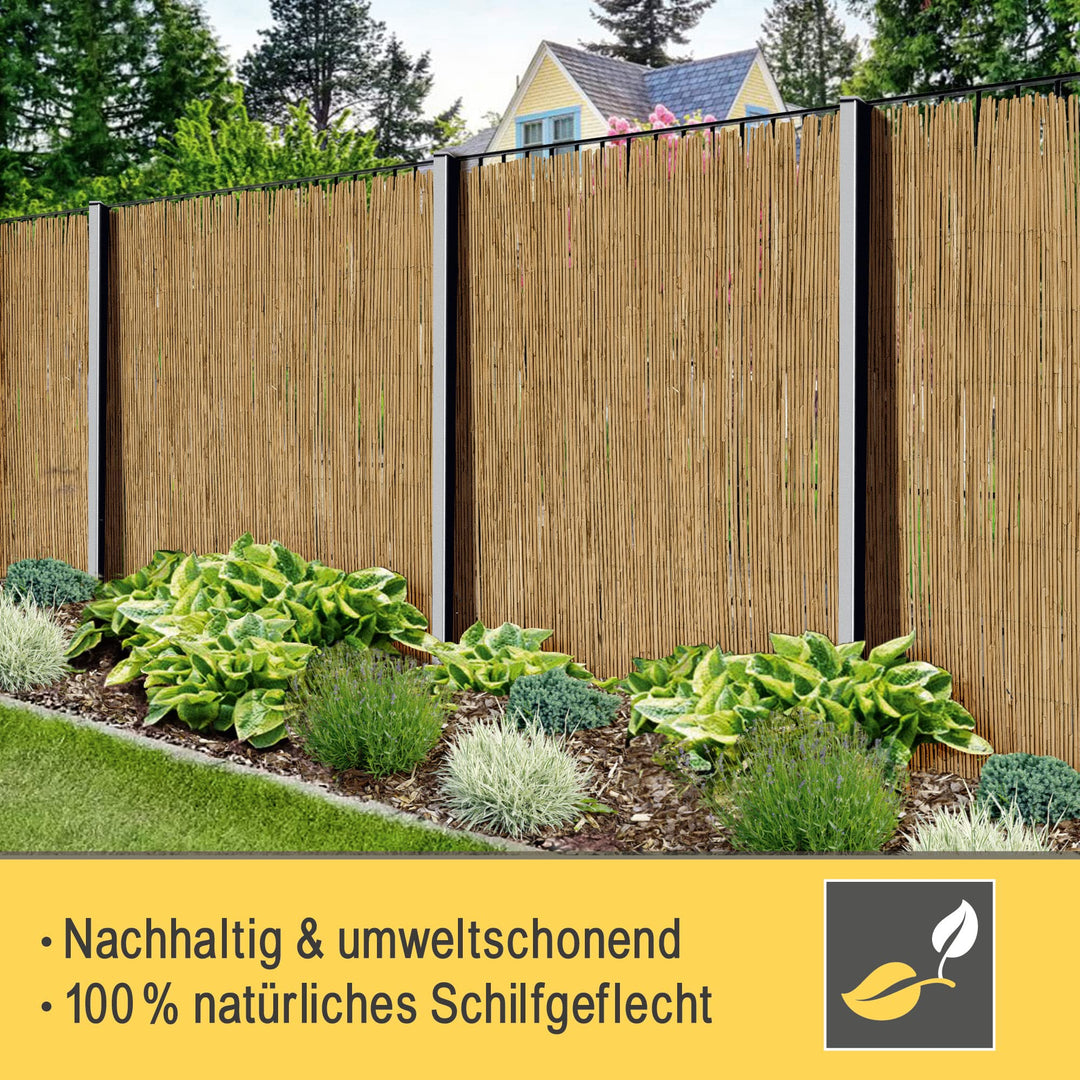 Schilfmatte Sichtschutz 100% Schilf Indoor Outdoor Natur - Bild 7