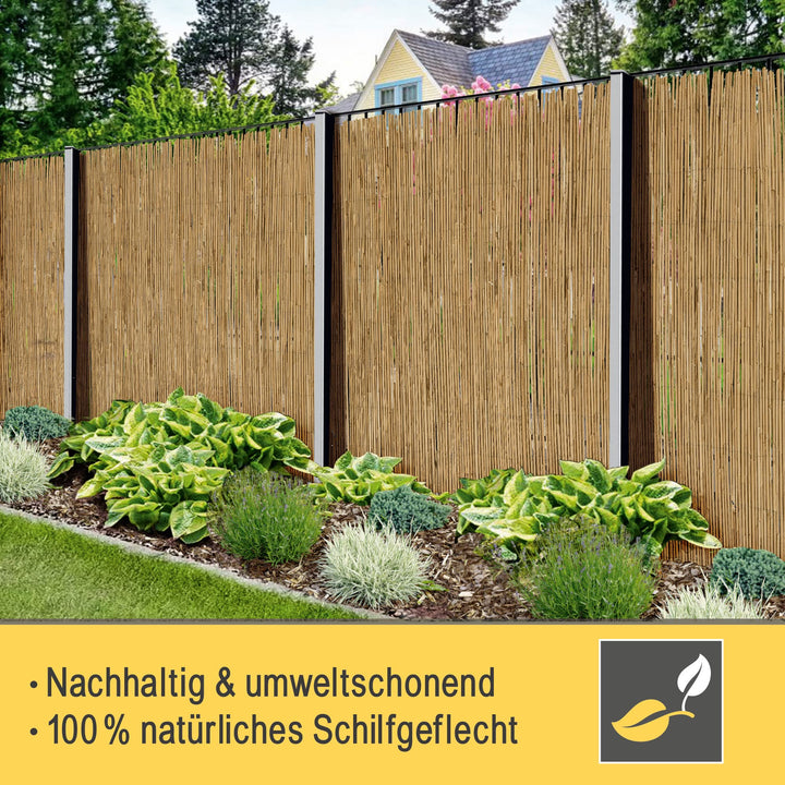 Schilfmatte Sichtschutz 100% Schilf Indoor Outdoor Natur - Bild 7