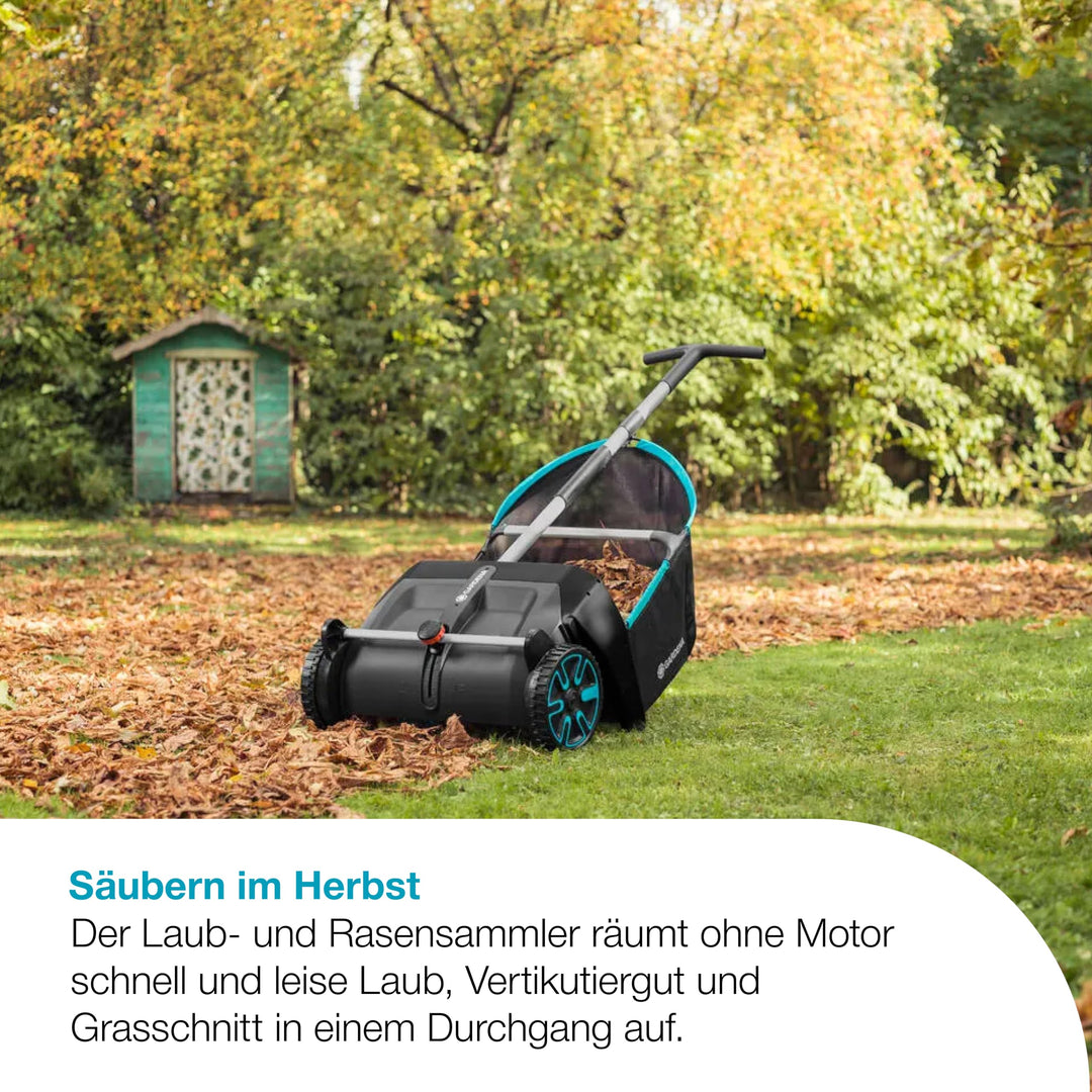 Rasenkehrmaschine ohne Motor für Laub und Grasschnitt - Bild 2