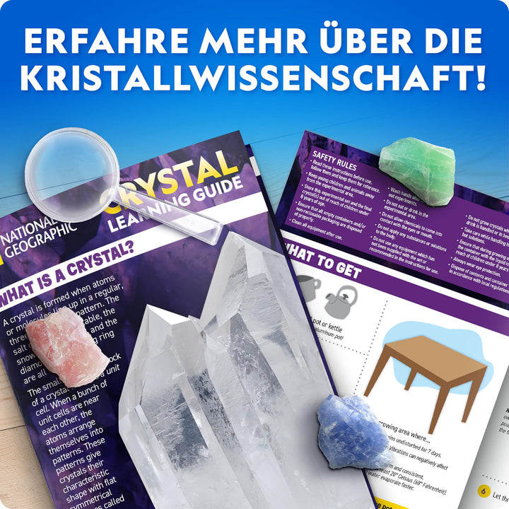 Kristallzucht-Set Kinder 6 Farben mit Leuchtständer &amp; Edelsteinproben - Bild 6