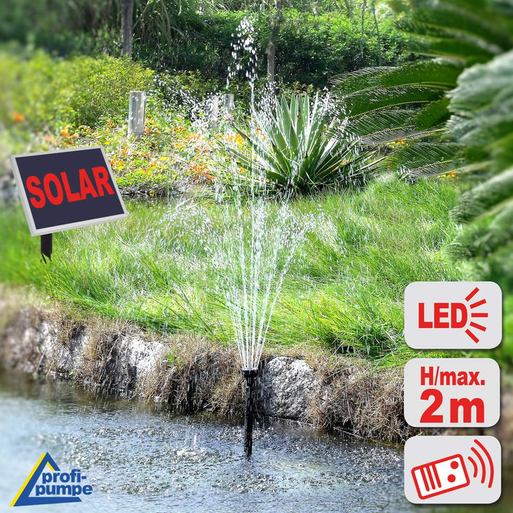 Solar-Teichpumpe mit Akku 8W Brunnen-Set für Teich und Garten - Bild 5
