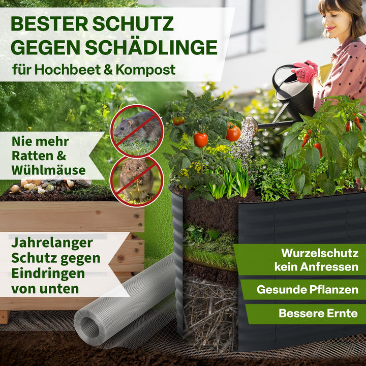 Drahtgitter feinmaschig verzinkt 1x10m Wühlmaus- &amp; Tierschutz - Bild 6