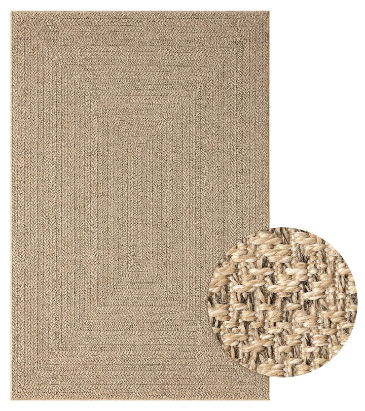 Outdoor Teppich Jute-Look wetterfest UV-beständig 140x200 cm - Bild 2