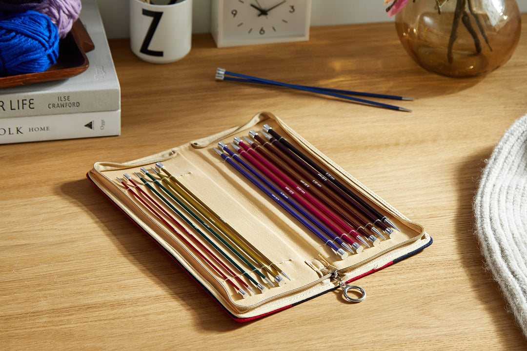Stricknadeln Set Aluminium 8 Grössen 25cm mit Etui - Bild 4