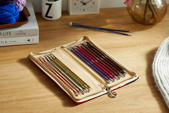 Stricknadeln Set Aluminium 8 Grössen 25cm mit Etui - Bild 4