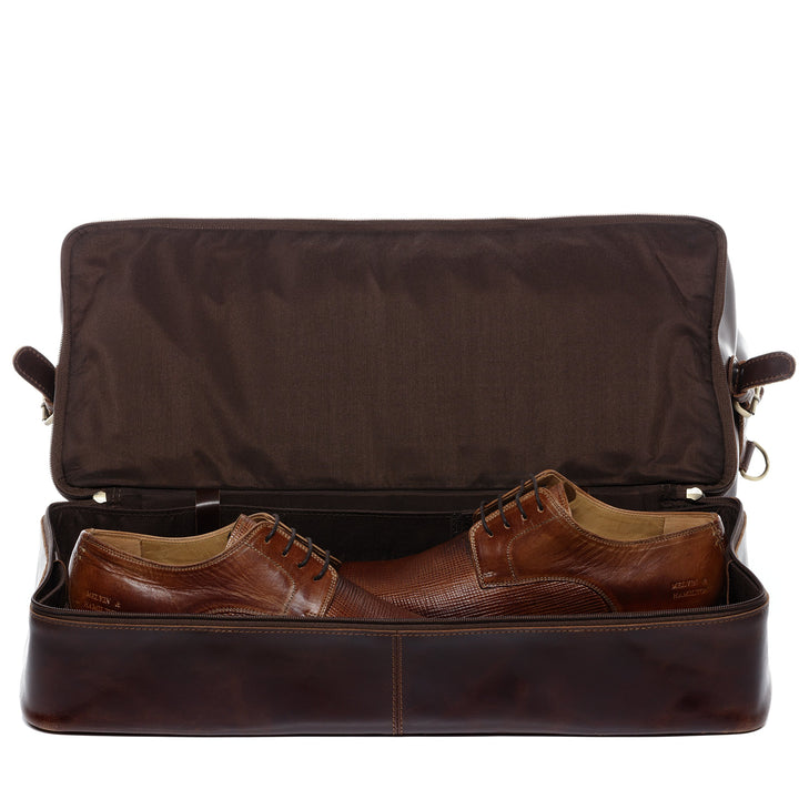 Reisetasche Leder XL mit Schuhfach Braun-Cognac Weekender Herren - Bild 6
