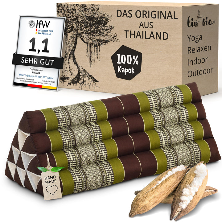 Dreieckskissen Kapok 33x80x30 cm Rückenstütze Outdoor Paare
