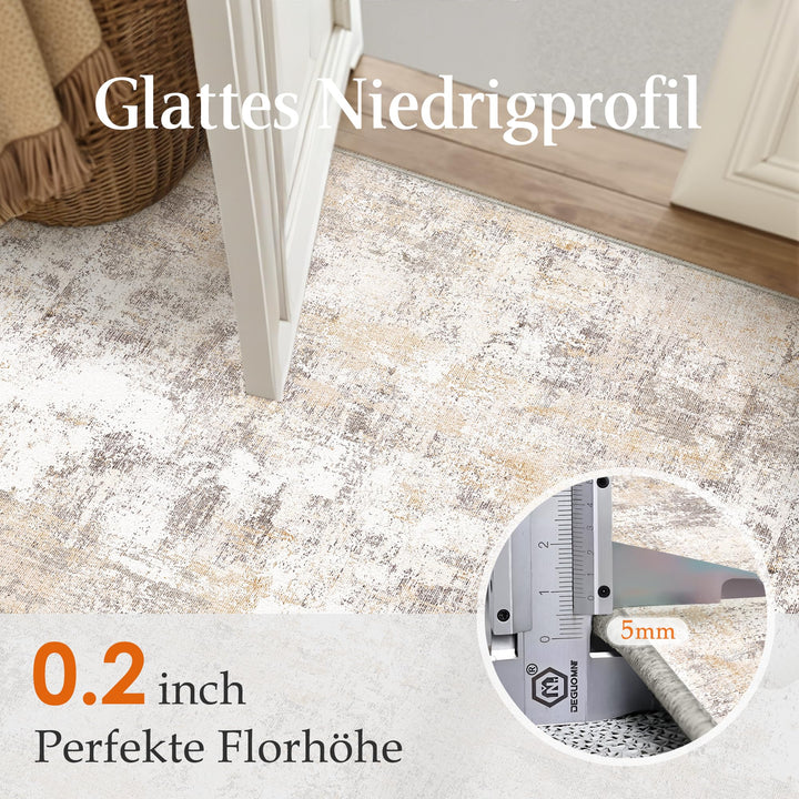 Teppich Wohnzimmer 200x300cm Polyester waschbar abstraktes Muster - Bild 6