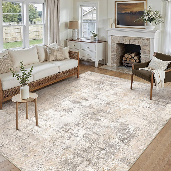 Teppich Wohnzimmer 200x300cm Polyester waschbar abstraktes Muster - Bild 4