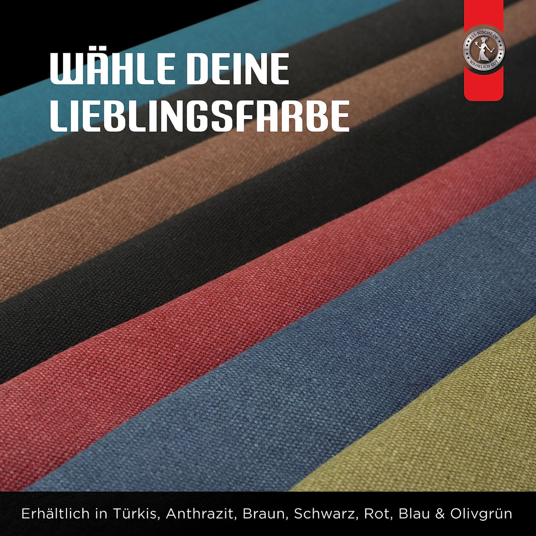 Kochschürze Denim Unisex mit Lederschlaufen anthrazit extra lang - Bild 6