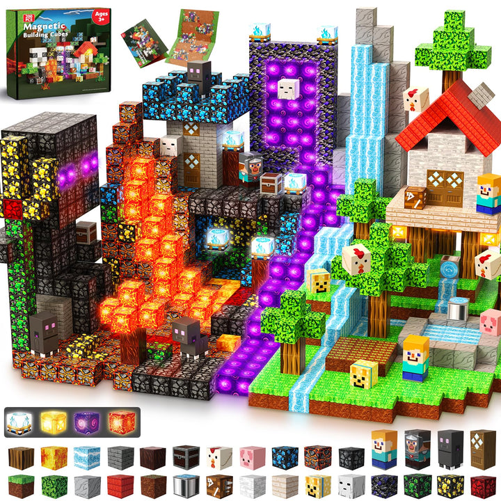 Magnetische Bausteine Wald-Portal Set 200 Teile ab 3 Jahren