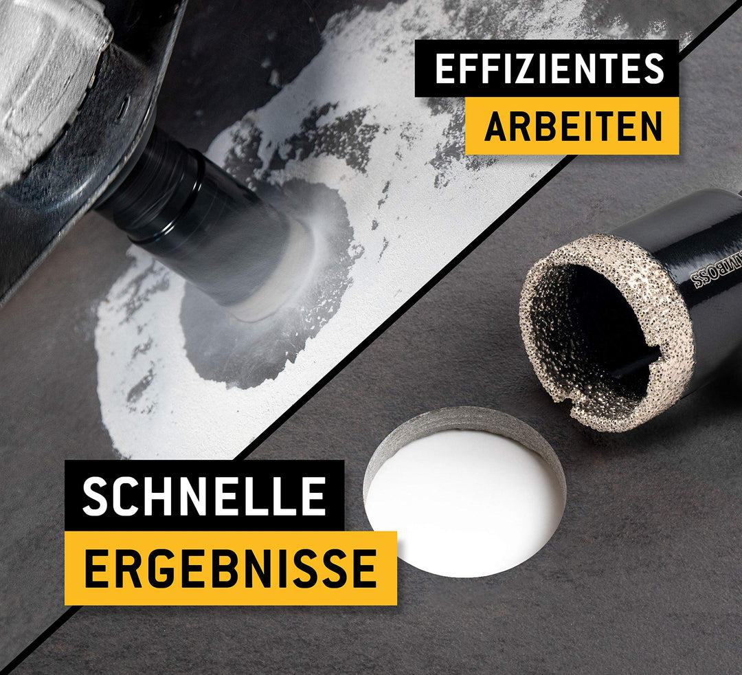 Diamant Bohrkronen Set 6-tlg. 20–68 mm M14 für Fliesen &amp; Granit - Bild 4
