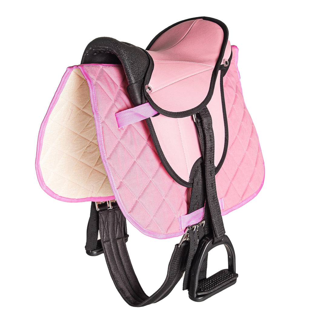 Kindersattelset für Shetty und Holzpferd rosa Komplettset - Bild 2